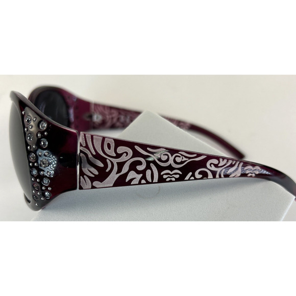 Polarized Women's Dark Burgundy w/ SilverRhinestones H0008 FRAMES ONLY - Picture 9 of 12